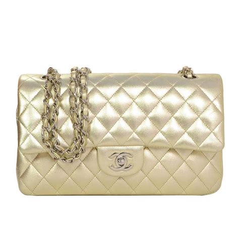 chanel bags gold color|Chanel quilted bag gold chain.